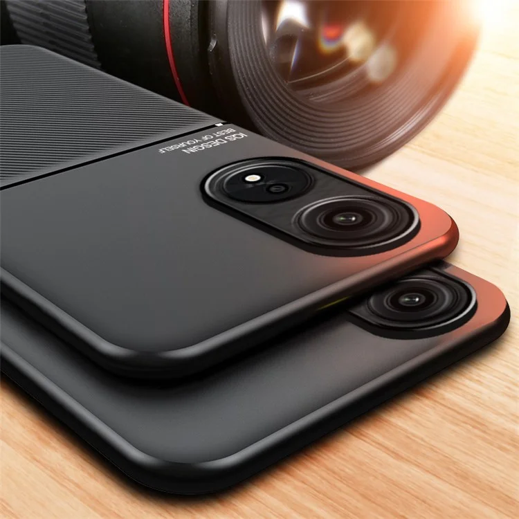 Capa de telefone PU Leather+TPU para Oppo A1 Pro 5G / Reno8 T 5G, Suporte de Carro Magnético Anti-queda - Preto