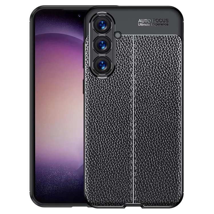 Для Samsung Galaxy S23 FE Anti-scratch Phone Case Litchi Texture Phone TPU Cover - Черный