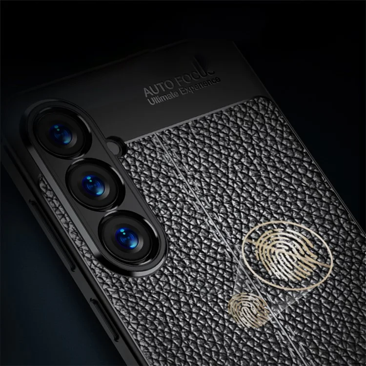 Для Samsung Galaxy S23 FE Anti-scratch Phone Case Litchi Texture Phone TPU Cover - Черный