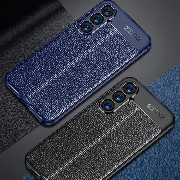 Для Samsung Galaxy S23 FE Anti-scratch Phone Case Litchi Texture Phone TPU Cover - Черный