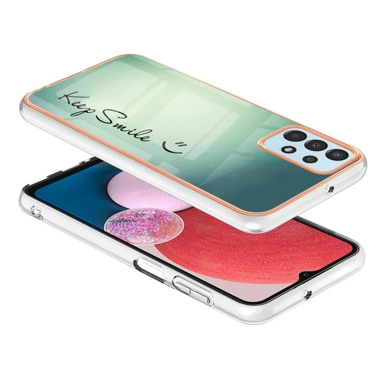 Funda de teléfono YB IMD Series-19 Style D para Samsung Galaxy A52 4G / 5G / A52s 5G, Electroplating 2.0mm TPU Patrón IMD Cover - Keep Smile