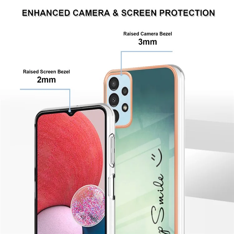 Funda de teléfono YB IMD Series-19 Style D para Samsung Galaxy A52 4G / 5G / A52s 5G, Electroplating 2.0mm TPU Patrón IMD Cover - Keep Smile
