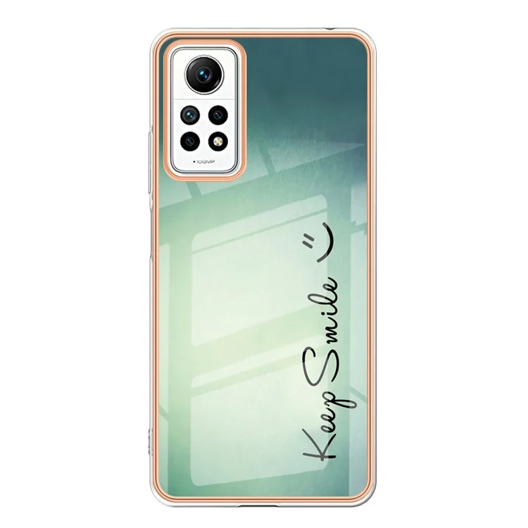 YB IMD Series-19 Style D For Xiaomi Redmi Note 12 Pro 4G / Note 11 Pro 4G (MediaTek) / Note 11 Pro 5G (Qualcomm) IMD Pattern Back Cover 2.0mm TPU Phone Case - Keep Smile