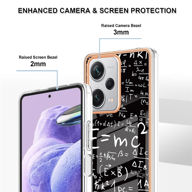 YB IMD Series-19 Style D para Xiaomi Redmi Note 12 Pro+ 5G Capa de TPU - Equação