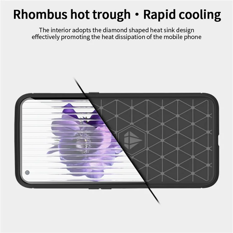 MOFI JK TPU-Serie-1 für Nothing Phone (2) Carbon Fiber Texture Brushed Cover TPU Anti-scratch Phone Case - Schwarz