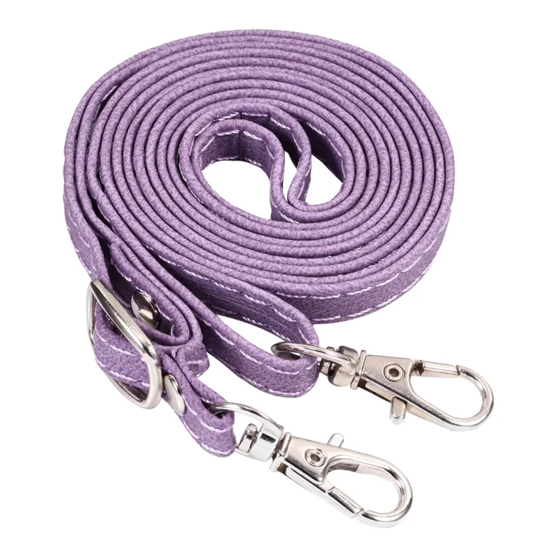 Style 008 RFID Blocking Phone Case for iPhone 13 6.1 inch Protective Case Anti-Drop PU+TPU Phone Shell with Straps - Purple