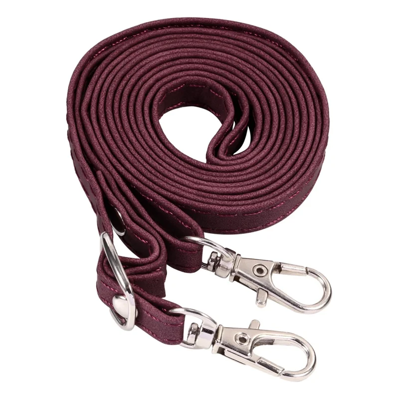 Style 008 For iPhone 12 / 12 Pro 6.1 inch Shockproof Phone Case RFID Blocking PU+TPU Phone Shell with Straps - Wine Red