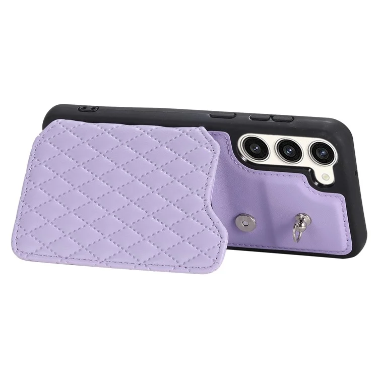 Чехол Style 008 для Samsung Galaxy S23+ с защитой от RFID, устойчивый к падению, из ПУ+ТПУ - Фиолетовый