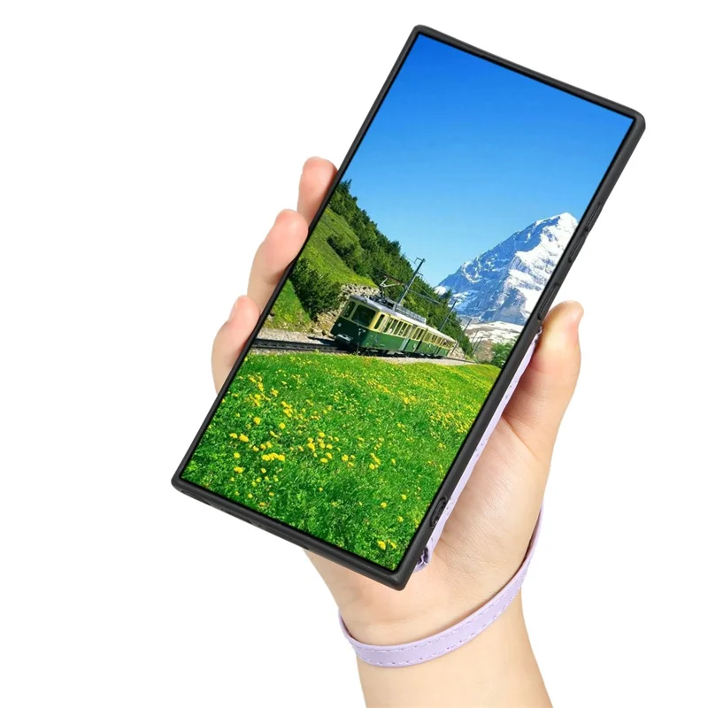 Style 008 für Samsung Galaxy A53 5G PU-Leder + TPU-Schalen-Kickstand-Handyhülle RFID-Blockierung Cover mit Handgelenkband - Lila