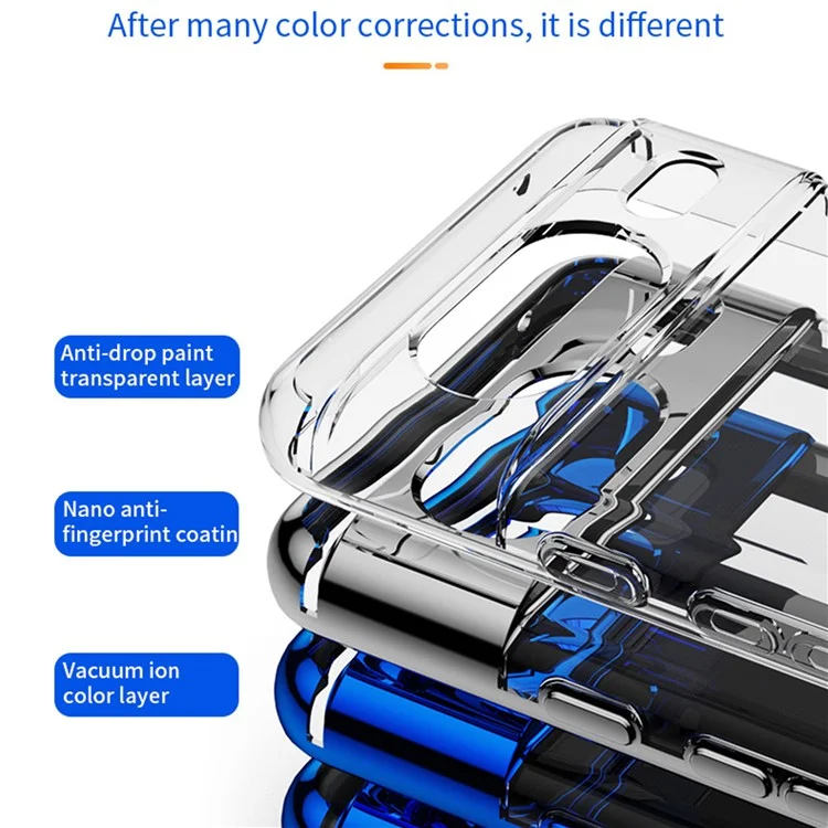 For Google Pixel 8 Electroplating TPU Phone Case Ring Kickstand Anti-drop Cover - Blue