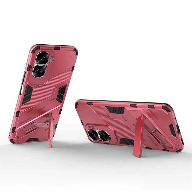 For Honor 90 Lite 5G / X50i 5G Drop Protection Phone Case Kickstand PC+TPU Back Cover - Rose