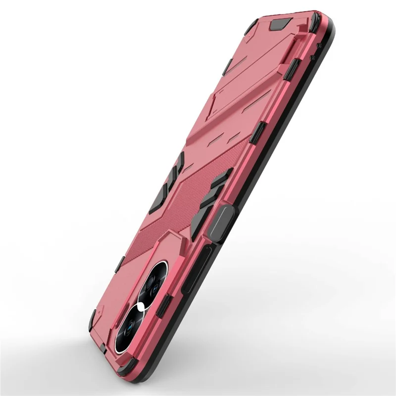 For Honor 90 Lite 5G / X50i 5G Drop Protection Phone Case Kickstand PC+TPU Back Cover - Rose