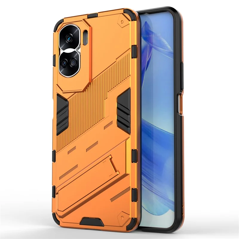 For Honor 90 Lite 5G / X50i 5G Drop Protection Phone Case Kickstand PC+TPU Back Cover - Orange