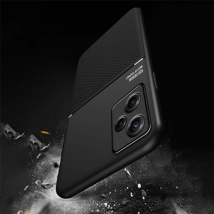 Чехол для телефона Infinix Hot 30i X669, из искусственной кожи+ТПУ+ПК с нанесенными линиями, с встроенным магнитным держателем, металлическая пластина - черный