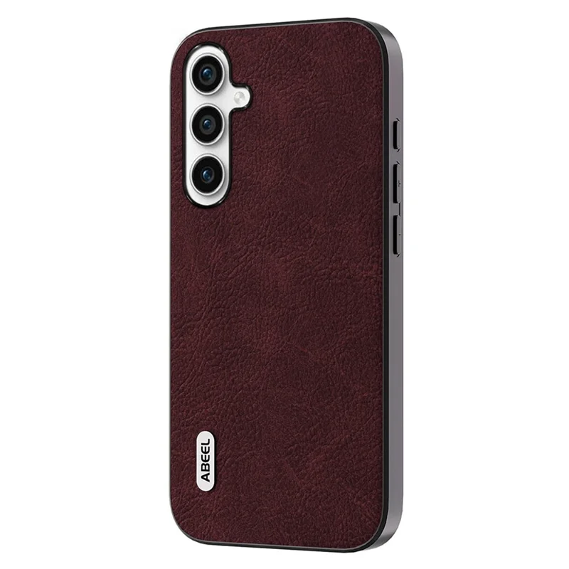 ABEEL Custodia per Samsung Galaxy M54 5G / F54 5G, Pelle PU+PC+TPU Texture Litchi - Rosso Porpora