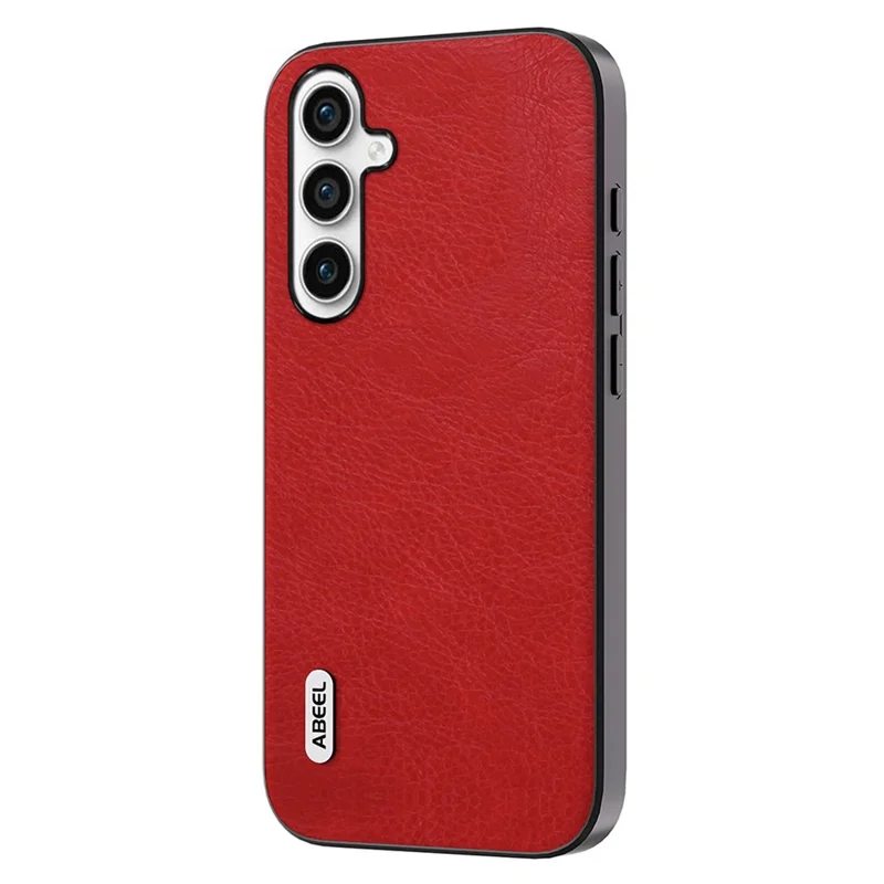 ABEEL For Samsung Galaxy A54 5G Leather Coated TPU+PC Case Litchi Texture Retro Phone Back Cover - Red