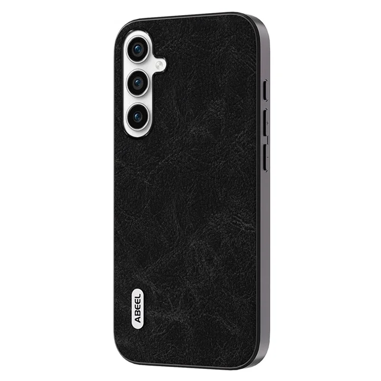 ABEEL Para Samsung Galaxy A34 5G Capa de Telefone Textura de Litchi Couro PU+PC+TPU Anti-queda - Preto