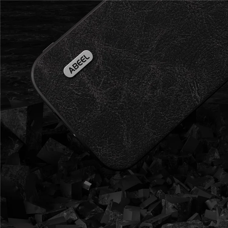 ABEEL Para Samsung Galaxy A34 5G Capa de Telefone Textura de Litchi Couro PU+PC+TPU Anti-queda - Preto