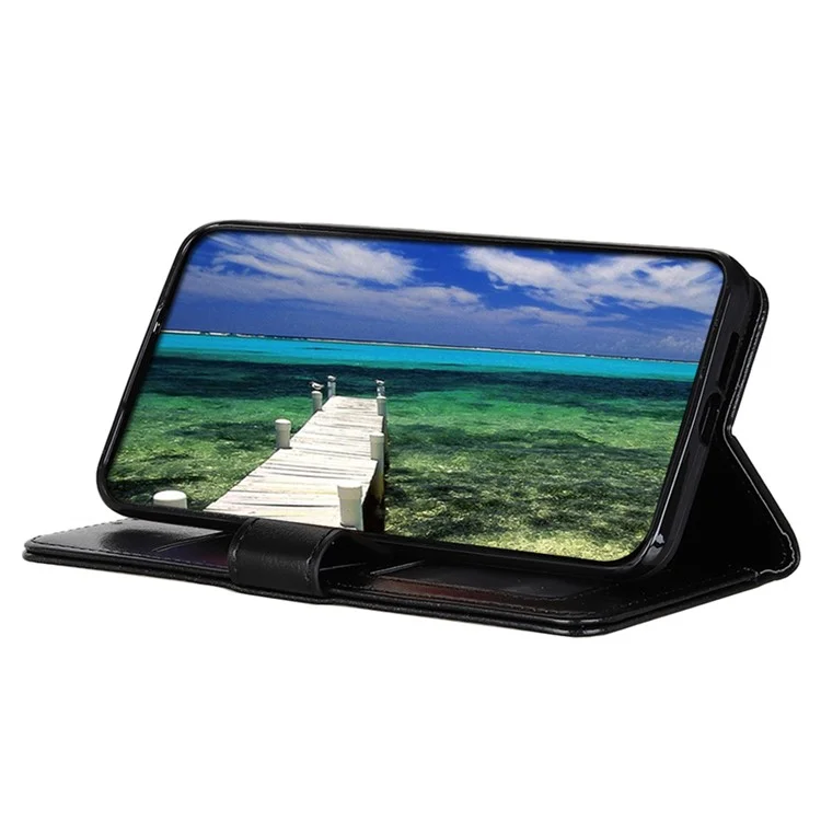 Per OnePlus Nord CE3 5G Crazy Horse Texture Cover Wallet PU Leather Stand Cell Phone Case - Nero