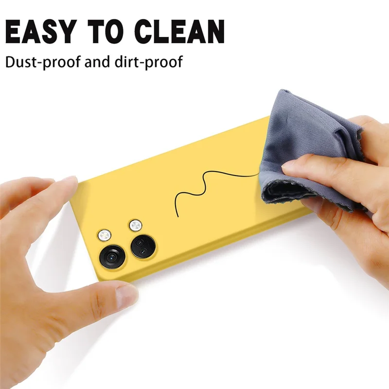 Étui de téléphone en silicone liquide pour OnePlus Nord 3 5G / Ace 2V, protecteur de téléphone doublé de matériau doux, housse antichoc avec dragonne - Jaune