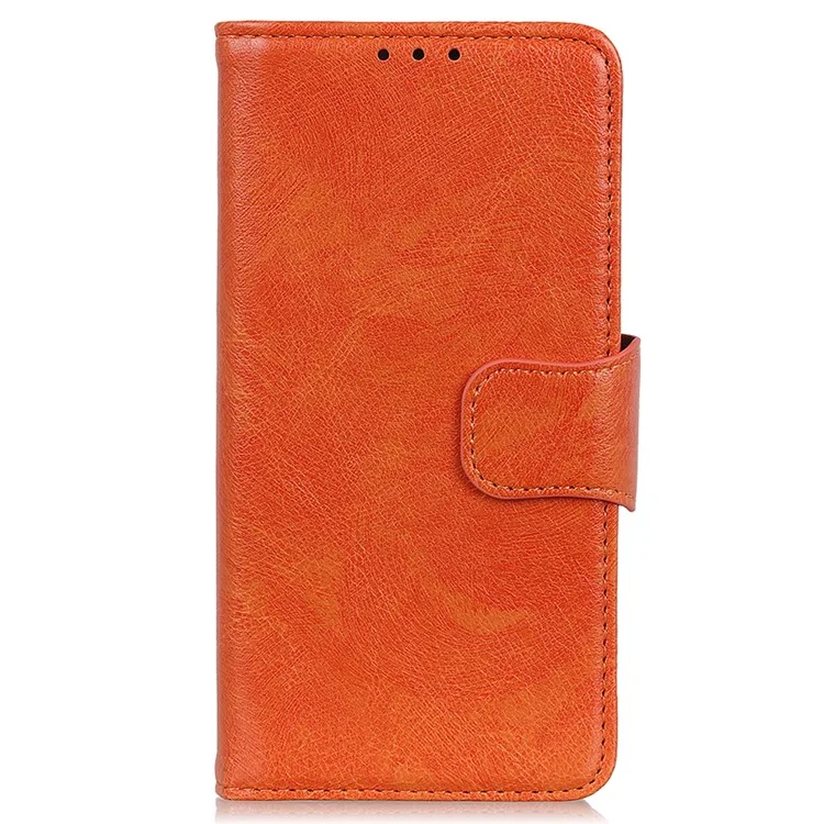 Pour OnePlus Nord CE3 5G Étui portefeuille en cuir fendu Texture Nappa Housse de téléphone avec fonction de support - Orange