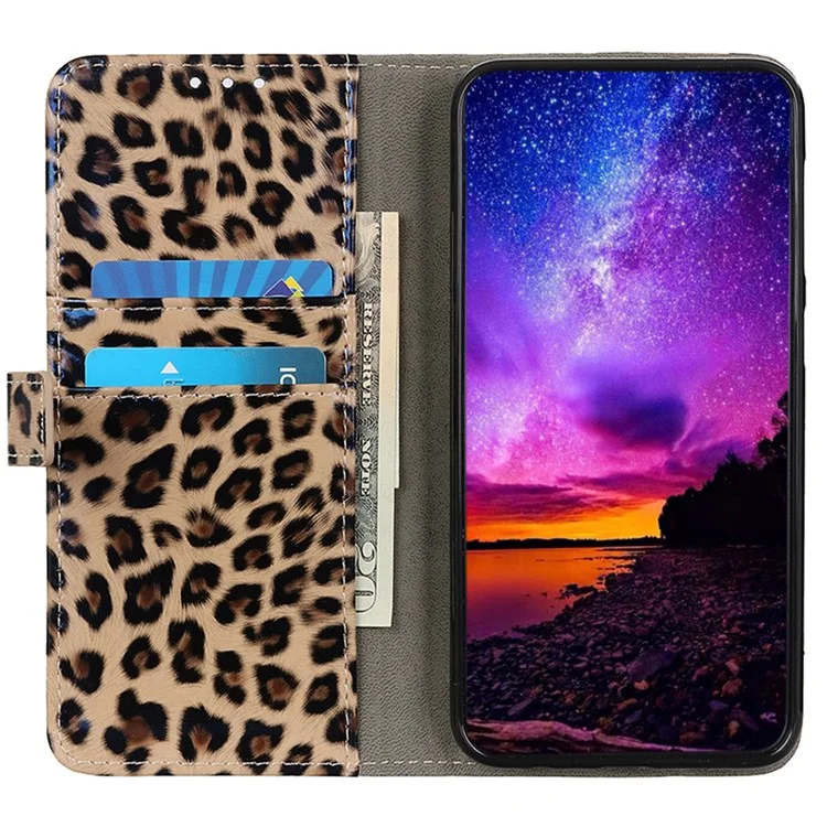 For OnePlus Nord CE3 5G Leopard Print Cell Phone Case Dustproof PU Leather Stand Wallet Cover