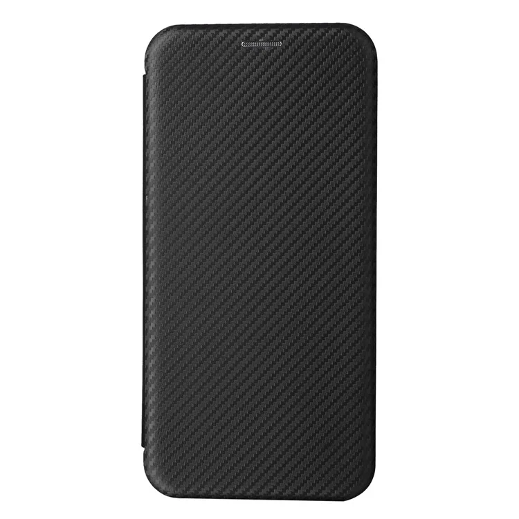 Carbon Fiber Textur Schale für Samsung Galaxy S23 FE, Kartenfach Handyhülle Leder Ständer Hülle - Schwarz