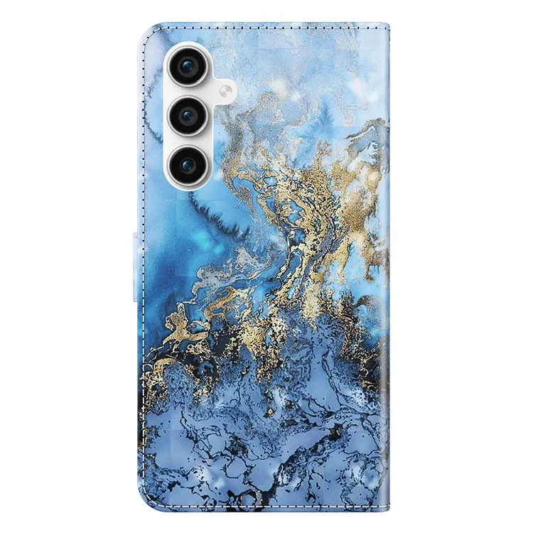 Funda de Cartera de Cuero PU con Estampado 3D para Samsung Galaxy S23 FE, con Soporte y Correa - Bauhinia Valley
