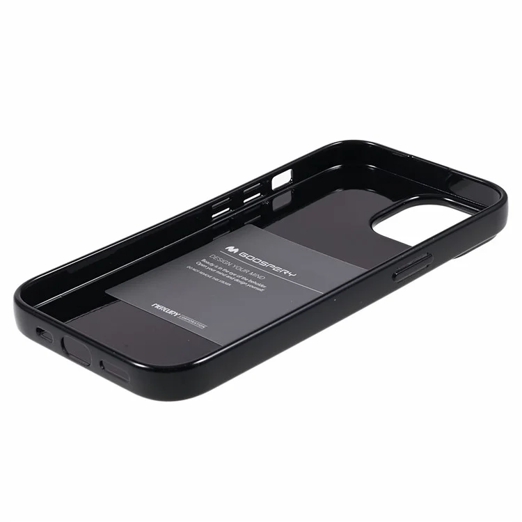 MERCURY GOOSPERY For iPhone 15 Soft TPU Anti-scratch Cover Glitter Design Phone Case - Black