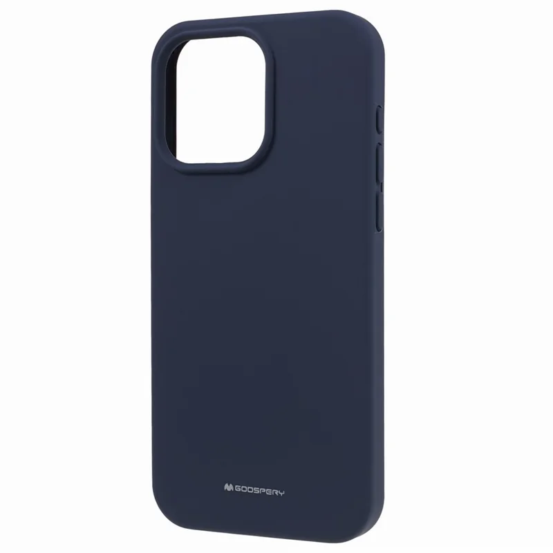 MERCURY GOOSPERY para funda de teléfono iPhone 15 Pro Funda trasera de silicona líquida de tacto suave - Azul oscuro