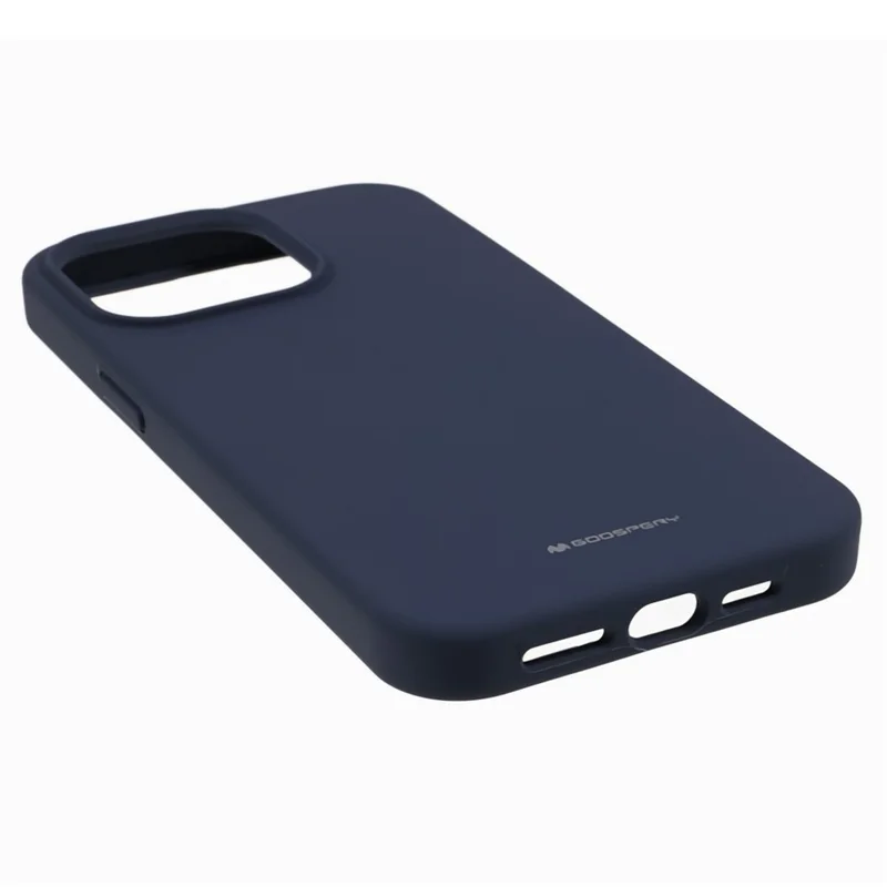 MERCURY GOOSPERY para funda de teléfono iPhone 15 Pro Funda trasera de silicona líquida de tacto suave - Azul oscuro