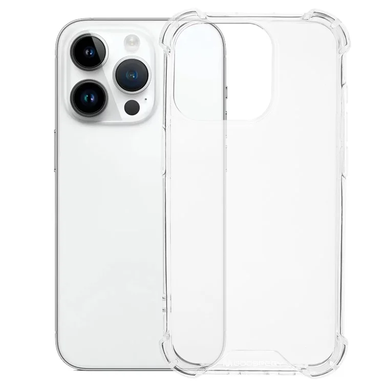 MERCURY GOOSPERY Para iPhone 15 Pro Funda de Teléfono de TPU+Acrílico Antideflagrante de Cuatro Esquinas Funda de Teléfono Transparente