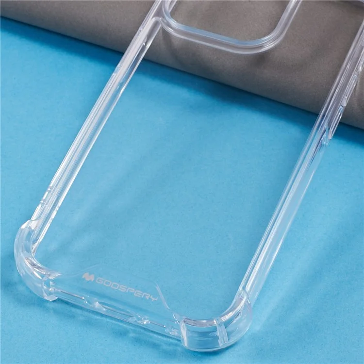 MERCURY GOOSPERY Para iPhone 15 Pro Funda de Teléfono de TPU+Acrílico Antideflagrante de Cuatro Esquinas Funda de Teléfono Transparente