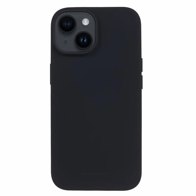 MERCURY GOOSPERY SOFT FEELING Series For iPhone 15 Plus Matte Phone Case Soft TPU Anti-scratch Back Cover - Black
