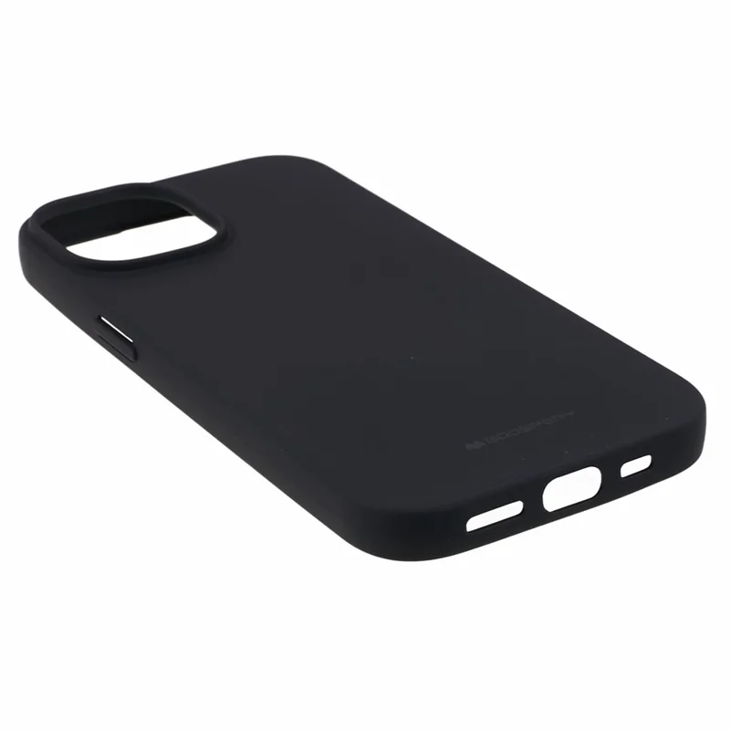 MERCURY GOOSPERY SOFT FEELING Series For iPhone 15 Plus Matte Phone Case Soft TPU Anti-scratch Back Cover - Black