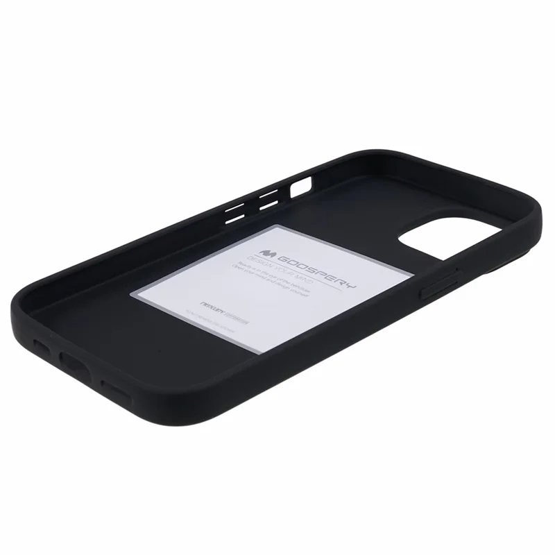 MERCURY GOOSPERY SOFT FEELING Series For iPhone 15 Plus Matte Phone Case Soft TPU Anti-scratch Back Cover - Black