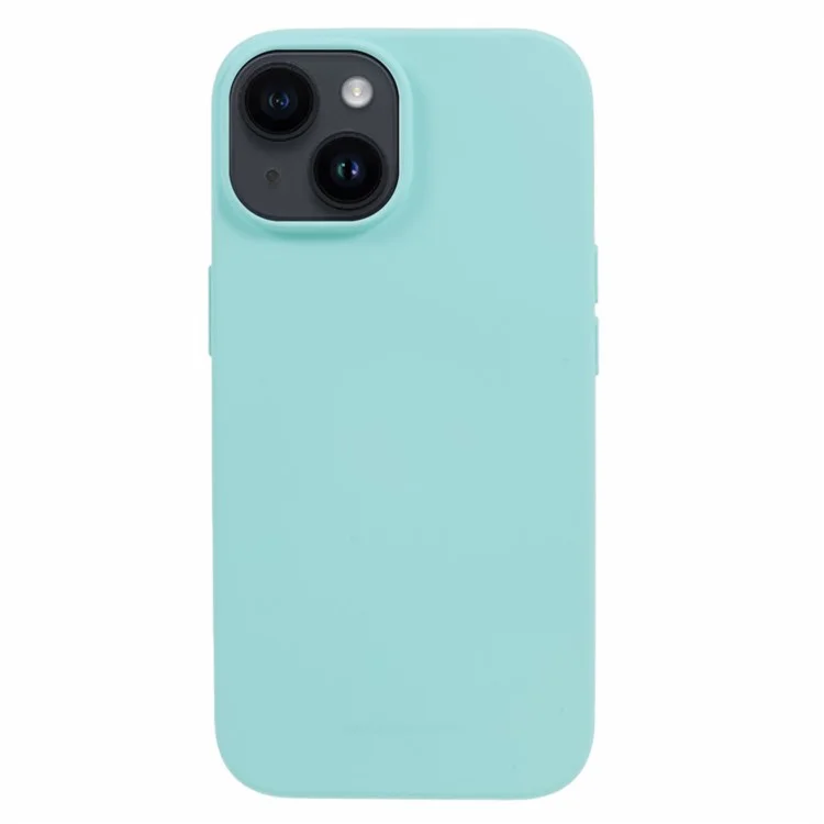 MERCURY GOOSPERY SOFT FEELING Series Matte Phone Case for iPhone 15 Soft TPU Anti-drop Back Cover - Cyan