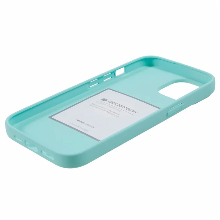 MERCURY GOOSPERY SOFT FEELING Series Matte Phone Case for iPhone 15 Soft TPU Anti-drop Back Cover - Cyan