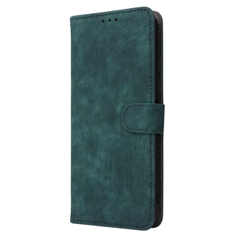 For iPhone 15 Anti-scratch Stand Cover Wallet Phone Case RFID Blocking PU Leather Shell with Strap - Green