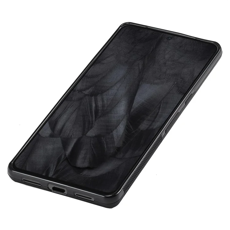 LC.IMEEKE Anti-drop Phone Case for Google Pixel 8 Pro Carbon Fiber Texture PU Leather+TPU+EVA Back Cover