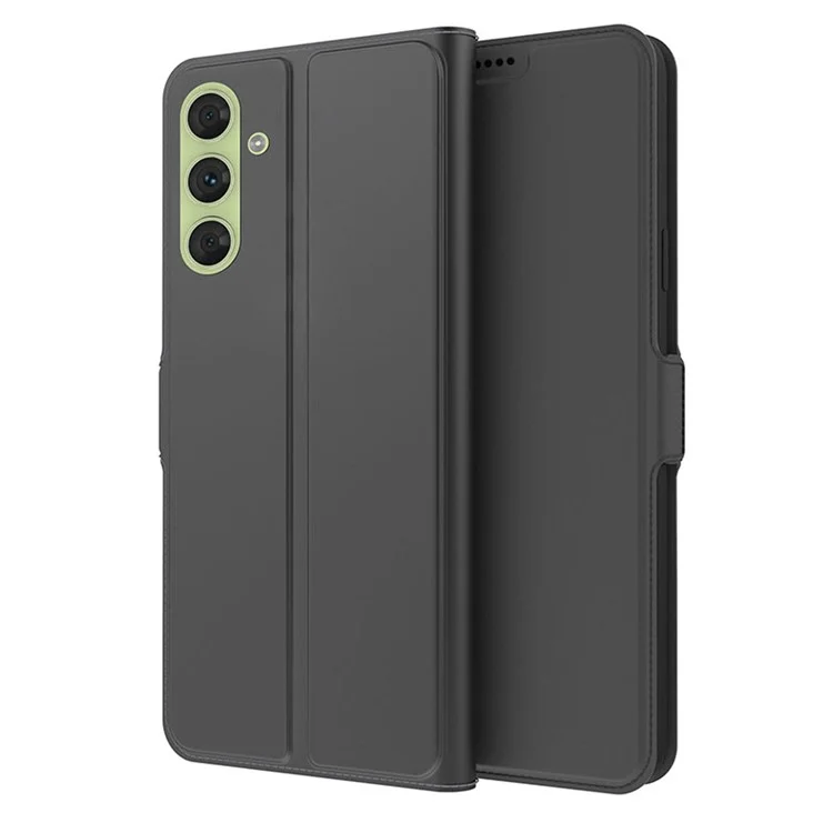 Для Samsung Galaxy F34 5G / M34 5G PU Leather Stand Cover Full Protection Phone Case with Card Holder - Black