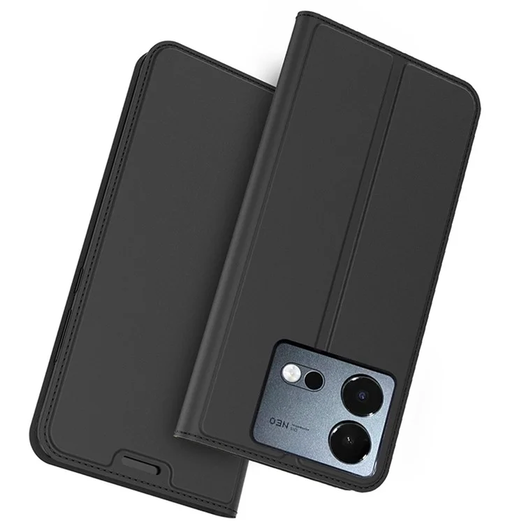 Per vivo iQOO Neo8 5G Flip Phone Cover Full Protection Phone Case Card Storage Slot PU Leather Stand Shell - Nero