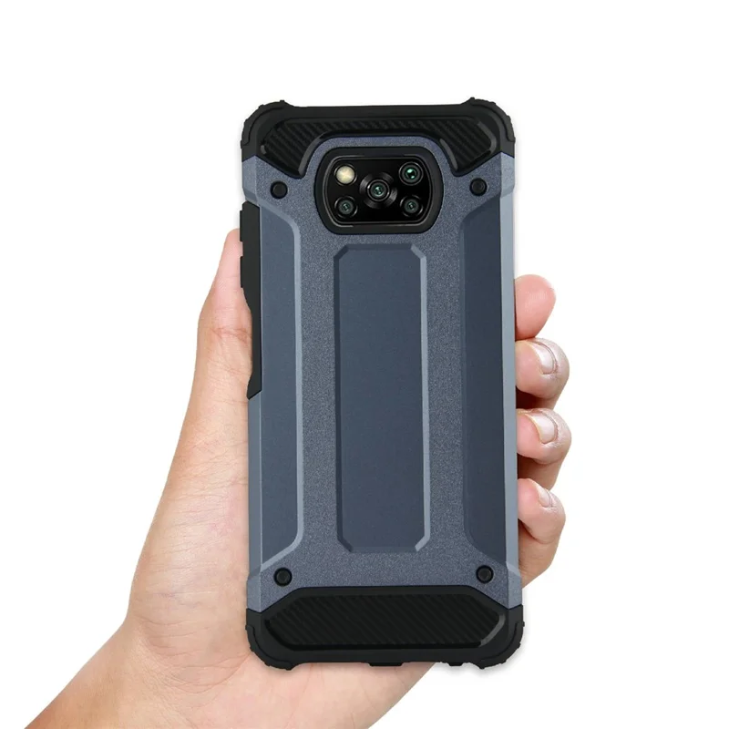 Phone Case for Xiaomi Poco X3 NFC / X3 / X3 Pro , PC+TPU Anti-Scratch Shockproof Cover - Black