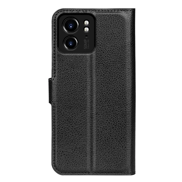 Pour Motorola Edge 40 5G Litchi Texture Full Protection Cover Leather Wallet Stand Phone Case - Noir