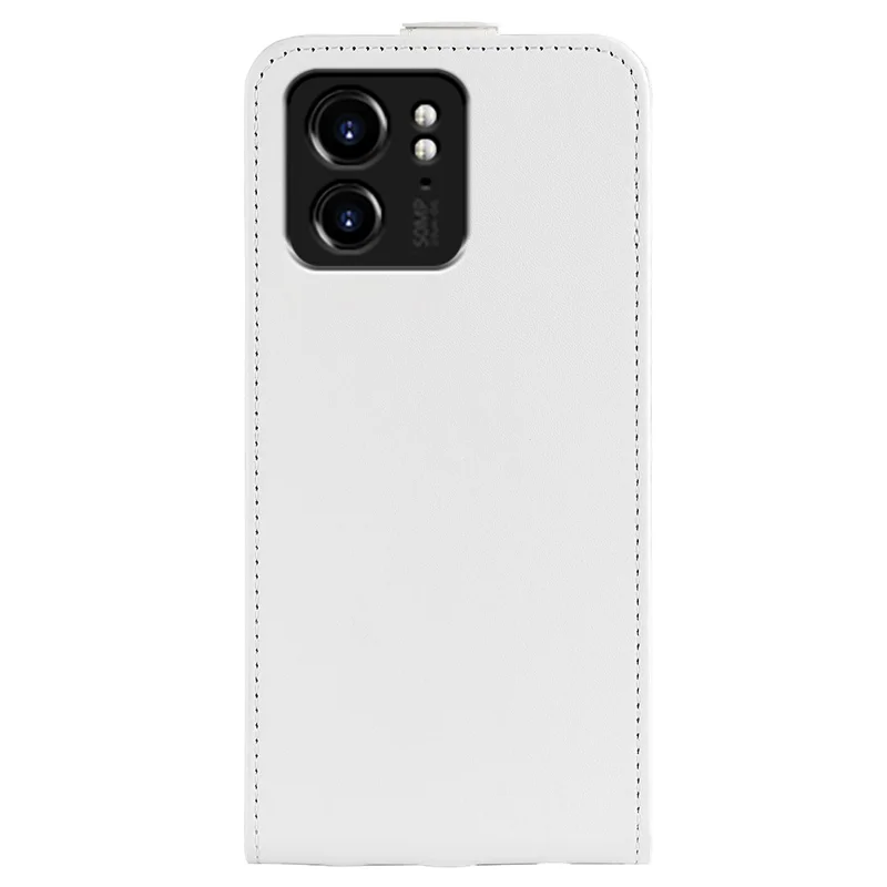 For Motorola Edge 40 5G PU Leather Case Vertical Flip Phone Cover with Card Holder - White