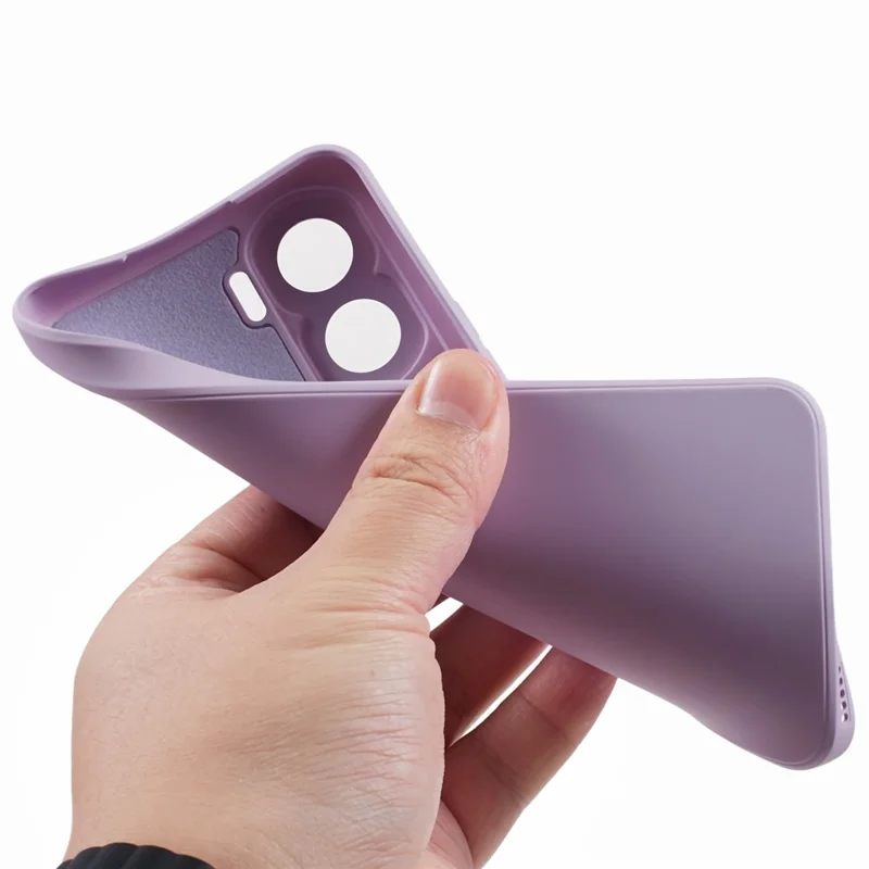 For Honor X50i 5G / 90 Lite 5G TPU Phone Case Fiber Lining Shockproof Rubberized Cover - Purple