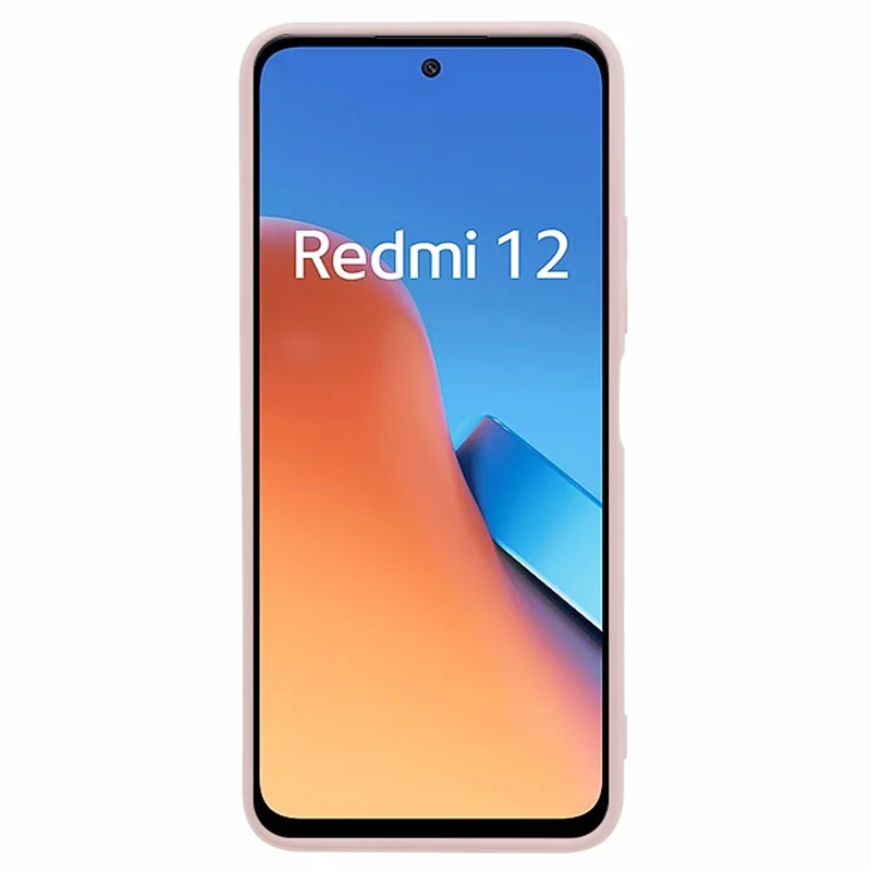 Anti-skrab telefonbeskyttelse til Xiaomi Redmi 12 4G, beskyttelse med fiberfor, gummiagtig TPU-dæksel - Pink
