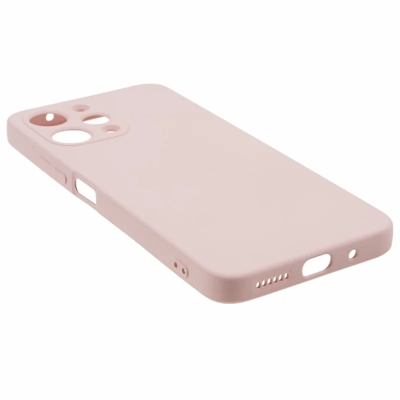 Anti-skrab telefonbeskyttelse til Xiaomi Redmi 12 4G, beskyttelse med fiberfor, gummiagtig TPU-dæksel - Pink