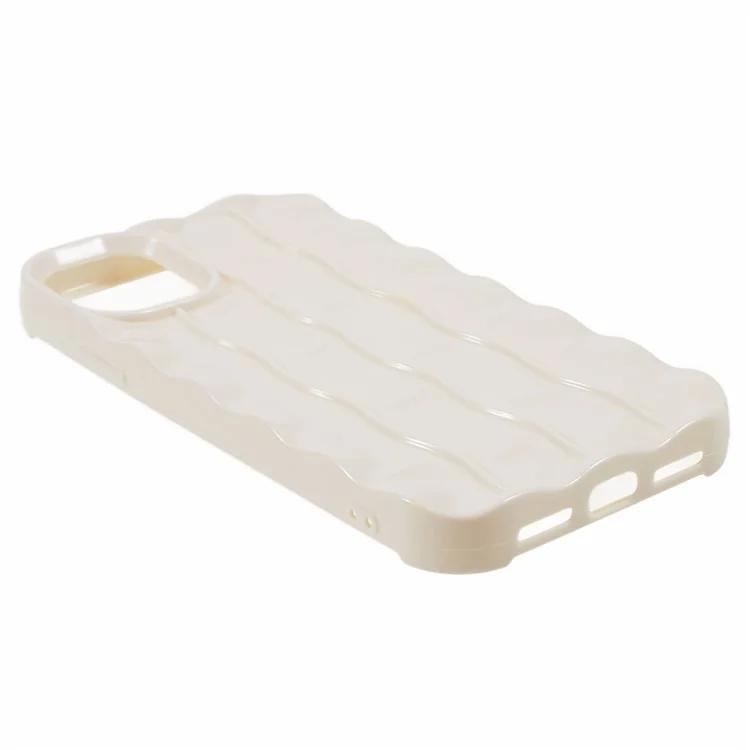 Per iPhone 11 TPU Phone Case 3D Striped Pattern Design Shockproof Phone Cover - Bianco