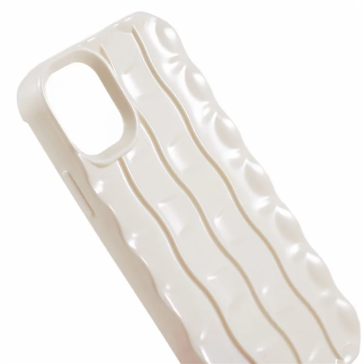 Per iPhone 11 TPU Phone Case 3D Striped Pattern Design Shockproof Phone Cover - Bianco